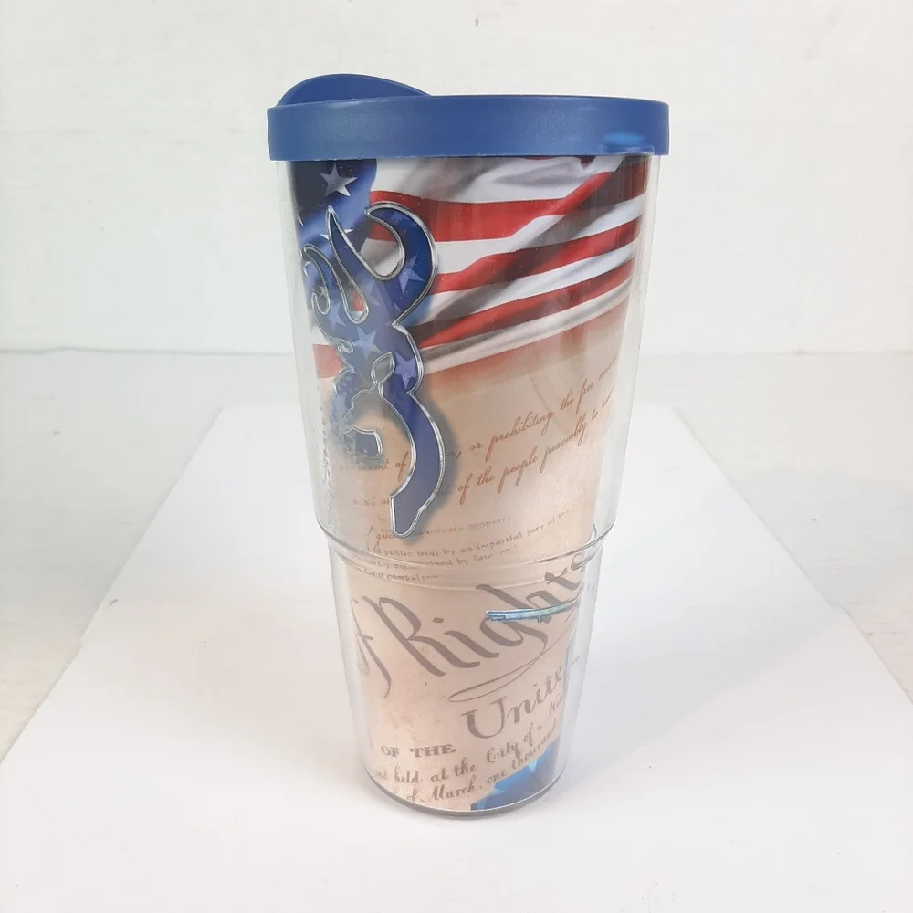 🛍24 Oz Tervis Tumbler Blue With Lid Browning 